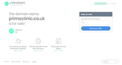 Desktop Screenshot of primeclinic.co.uk