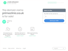Tablet Screenshot of primeclinic.co.uk